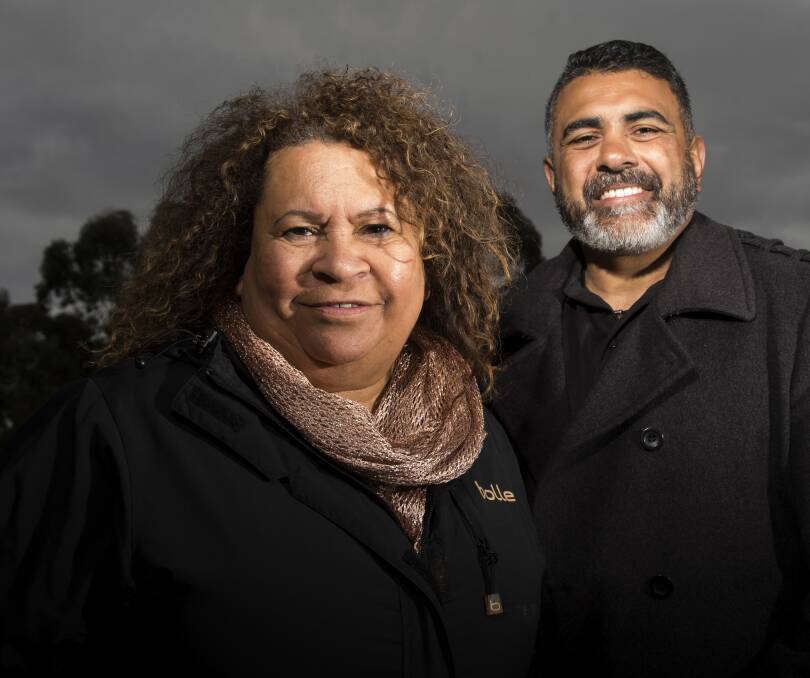 LEADER: Bendigo and District Aboriginal Co-operative chief executive Raylene Harradine with Commissioner for Aboriginal Children and Young People Justin Mohamed. Picture: DARREN HOWE