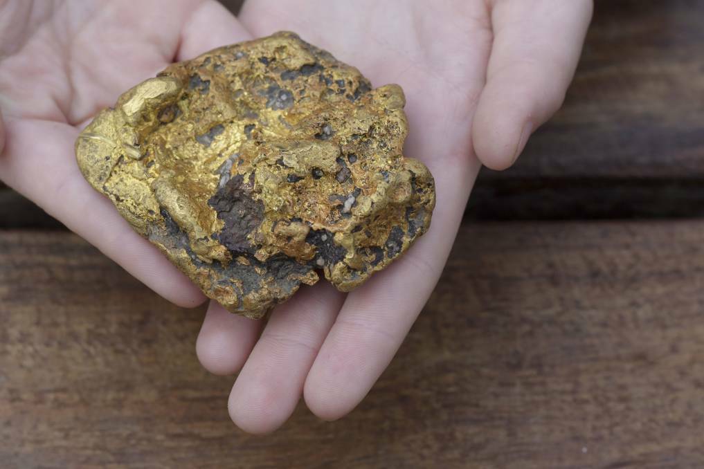 COULD THIS BE YOU?: A gold nugget worth roughly $30,000. Picture: NONI HYETT