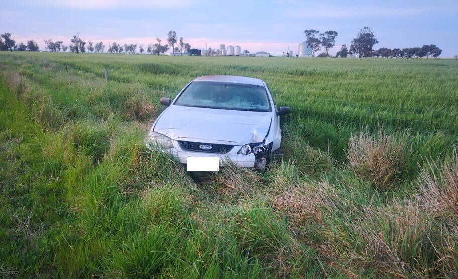 DRINK-DRIVER: The 25-year-old Kaniva driver was spotted speeding off after crashing from doing burnouts. Picture. SA POLICE 