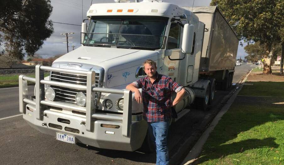 Stawell truck driver Josh Pyke is "flat out" delivering stock around Victoria amid the coronavirus pandemic. Picture: ALEXANDER DARLING 