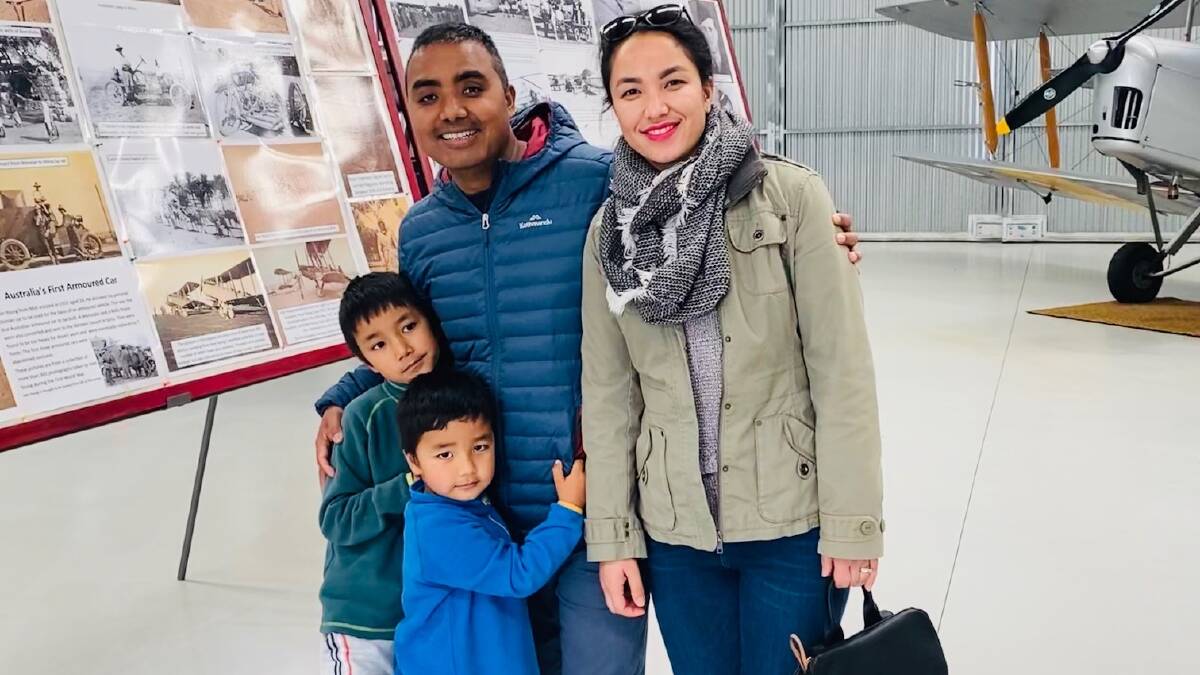 HORSHAM FAMILY: Pankaj and Sushma Maharjan with their two sons, six-year-old Arhant and three-year-old Sarthak. Picture: CONTRIBUTED