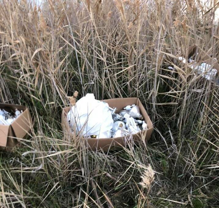 Over the weekend light bulbs were dumped in Dimboola near the Wimmera River. PICTURE: Dean Campbell