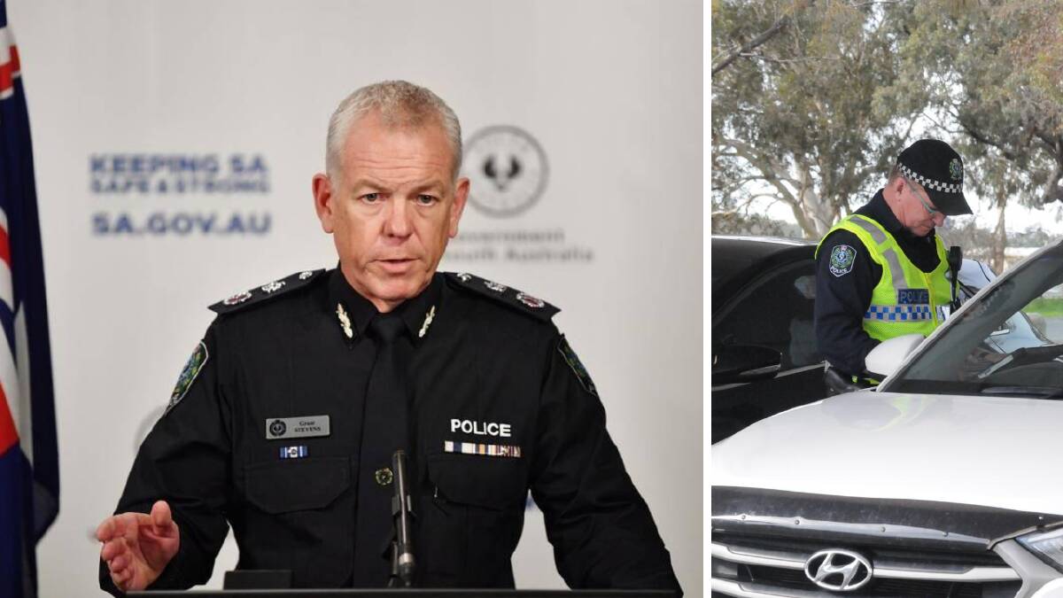 LETTER: Eight members of parliament have sent a letter to the South Australian Police commissioner Grant Stevens (left) and Victorian Police commissioner Shane Patton. 