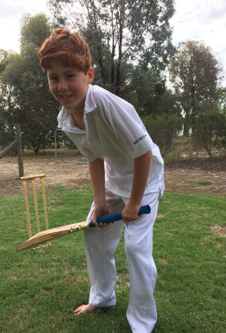 BEST SHOT: Bullant Iggy Kearns has been playing cricket for four years and says his best shot is the late cut. 