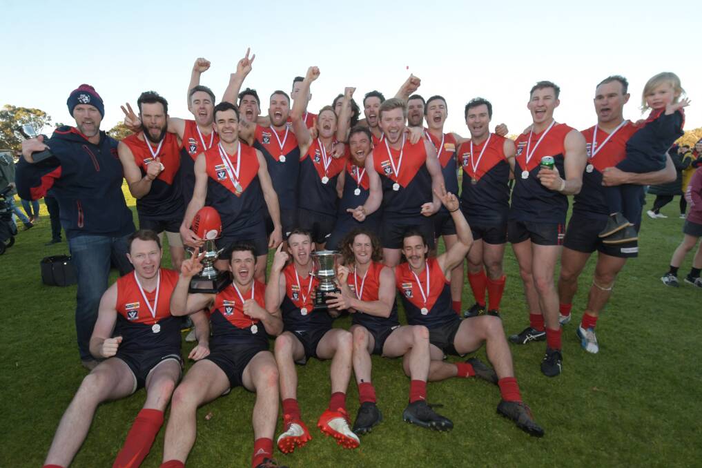 DEMON DELIGHT: Wycheproof-Narraport has won back-to-back premierships for the first time since 1996-97. Pictures: NONI HYETT