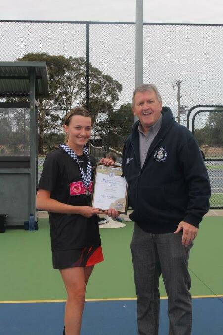 SPIRIT: The round one winner of the Horsham and District Football/ Netball League Spirit of Netball award is Mikayla Treacy. 