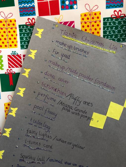 SEASONAL SALVATION: The girls' Christmas lists are as individual as they are and each is, thankfully, a treasure trove of ideas for under the tree. 