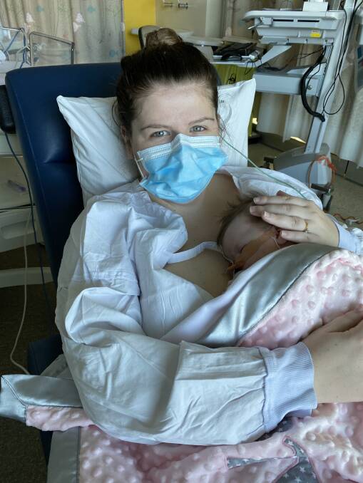 BIRTH SCARE: Ally needed 12 minutes on the resussitation table after an emergency caesarean. Picture: supplied
