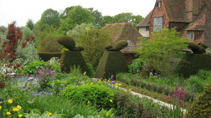 Squirrel topiary at Great Dixter in England.