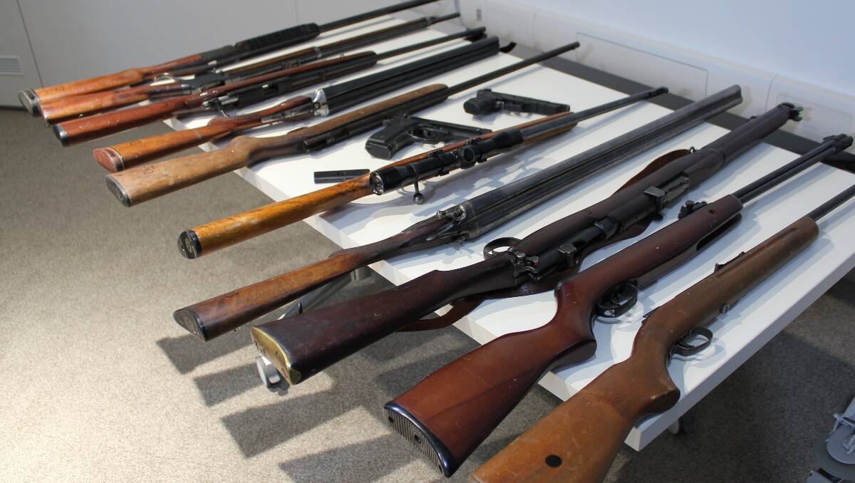 A selection of guns handed in during the last amnesty in 2009. Photo: SAPOL