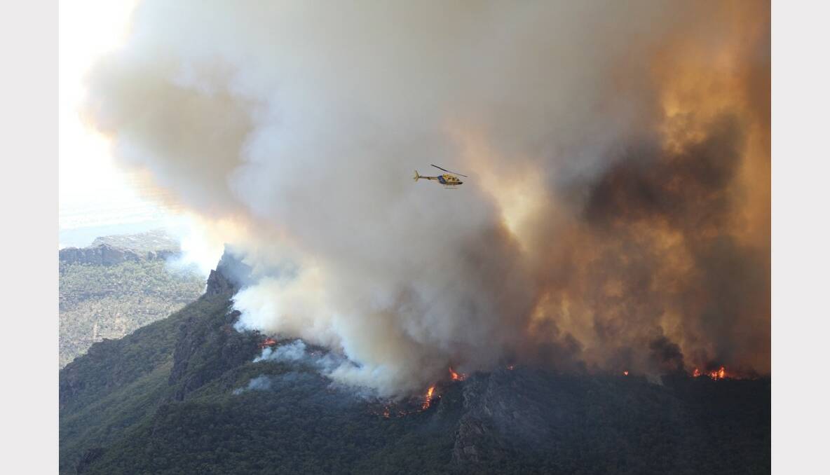 The Northern Grampians fire, taken on Thursday afternoon. Photos courtesy of the CFA.