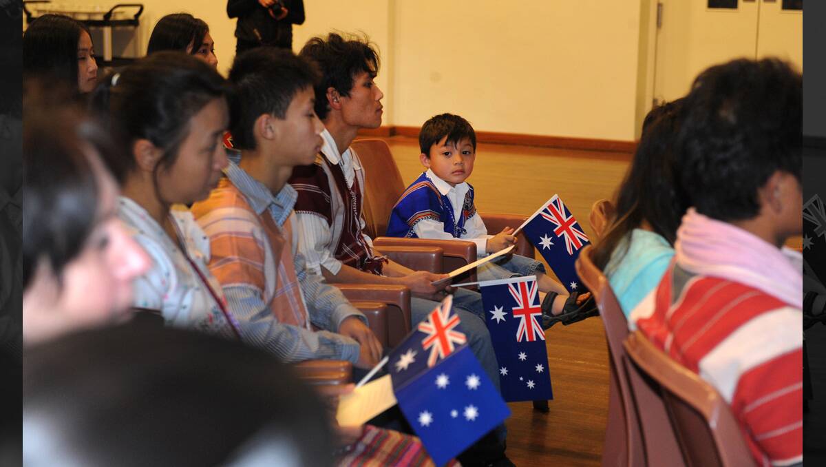 Andrew Klee, 4, at Nhill citizenship ceremony. Andrew was born in Australia. 