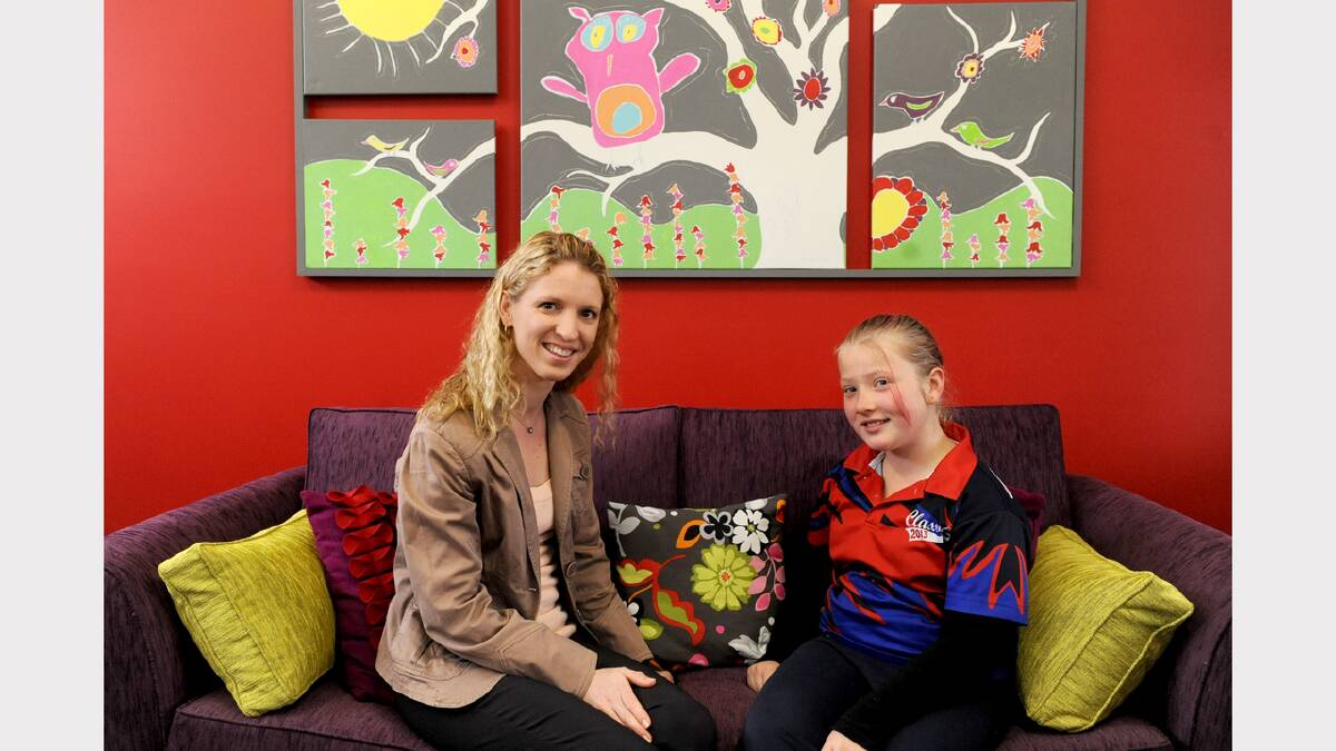 GREAT MATES: Suzanne Bysouth and her mentee Destany Dickerson-Cornell, 11, check out Horsham Primary School 298 campus' old canteen, which has been truned into a dedicated space for the school's MATES mentoring program. Picture: SAMANTHA CAMARRI