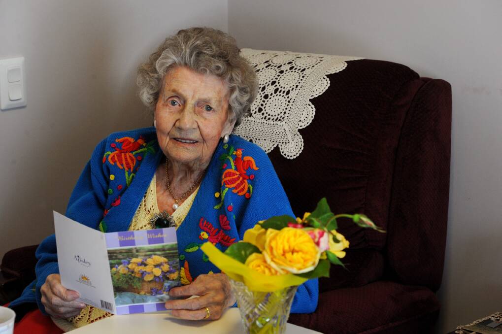 Horsham's Fanny Reinheimer will celebrate her 102nd birthday tomorrow. Picture: PAUL CARRACHER
