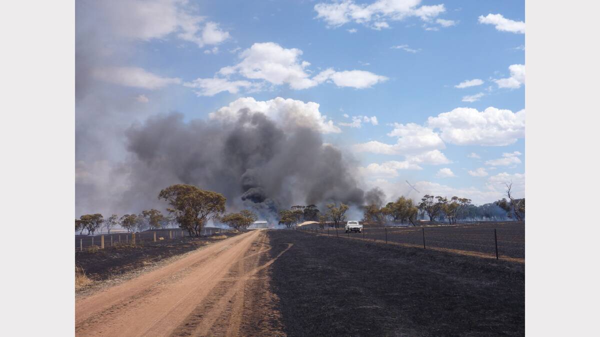 TUESDAY: Wallup's Andrew Crafter captured these pictures of a blaze between Dimboola and Warracknabeal on Tuesday.