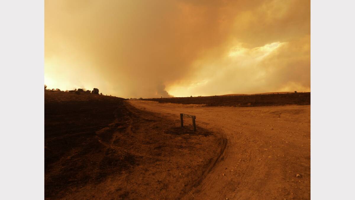 YAAPEET: Judy Fisher took these photos of fires on the west side of Lake Albacutya and looking north to the fires.